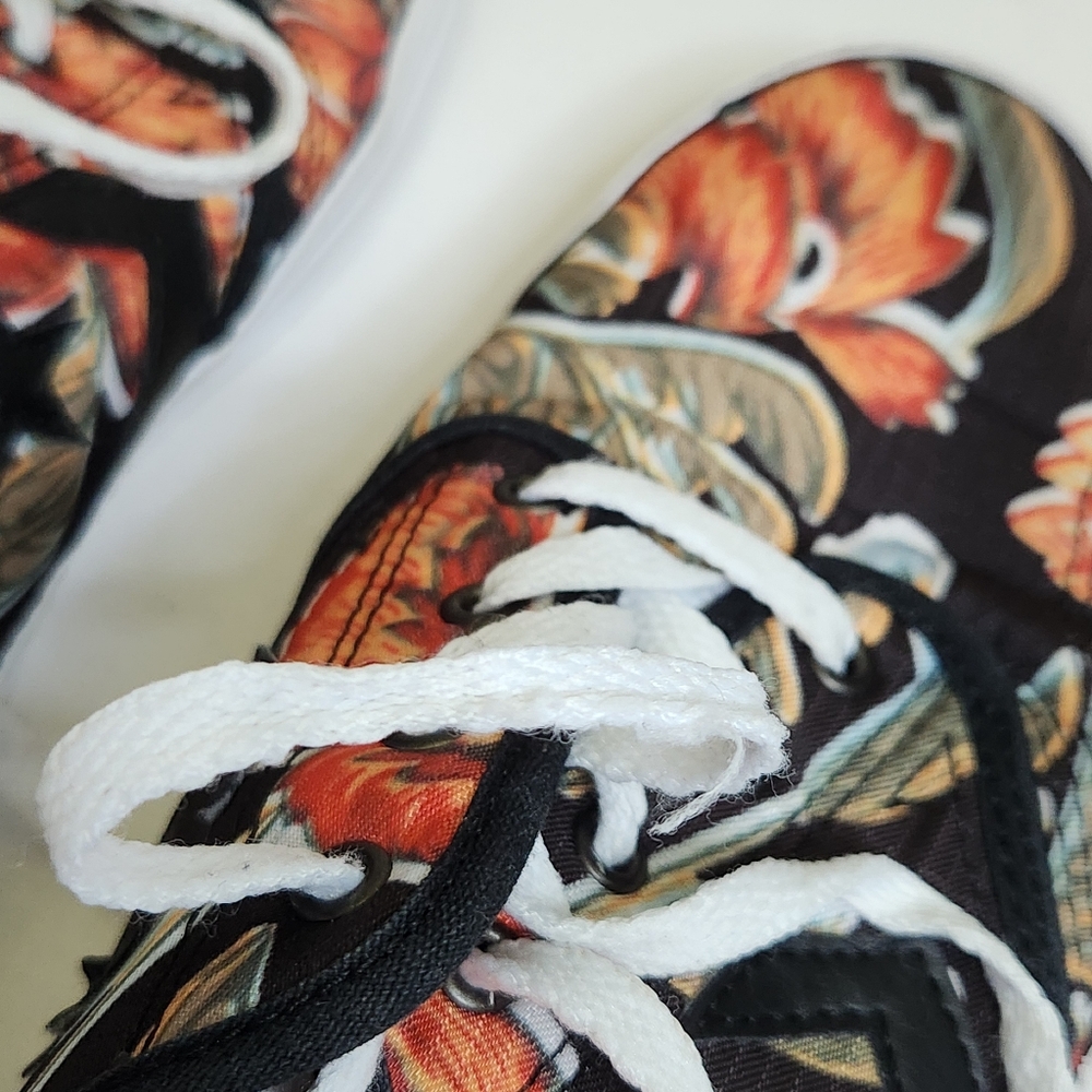 Converse Zakim Ox tropical print low top sneakers Hawaii flower hibiscus 9 - Picture 11 of 11